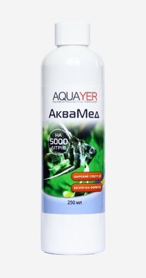 Лікування хвороб риб Аквамед 250 мл, захворювань, проти паразитів,AQUAYER 2101629537 фото