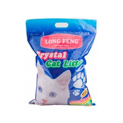Силикагелевый наповнювач для котів 18 л / 7,5 кг Long Feng Crystal Cat Litter Крістал силикагелевый 1179614884 фото
