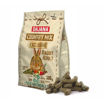 Корм Dajana Country mix EXCLUSIVE для декоративніх кроликов 500 г 2134844883 фото