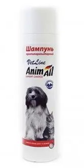 Шампунь противопаразитарный для собак и котов AnimAll VetLine, 250мл 1386792335 фото