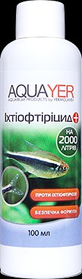 Лікування хвороб риб Ихтиофтирицид 100мл, захворювань, проти паразитів,AQUAYER 839598015 фото
