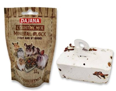 Минеральный блок с фруктами и витаминами для грызунов и кроликов Dajana Country Mix 55 г 2130842954 фото
