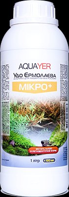 Добрива для рослин МІКРО+ 1л, препарат для рослин, AQUAYER Удо Єрмолаєва в акваріум 804056261 фото