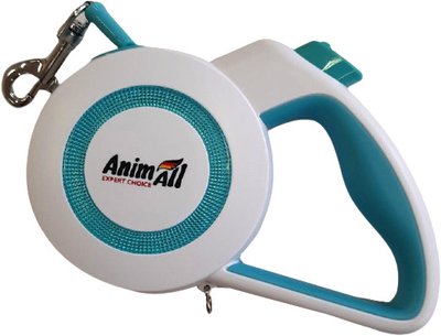 Поводок-рулетка AnimAll Reflector для собак весом до 25 кг, 5 м, M бело-голубой, MS7110-5M Энимал 1371927292 фото