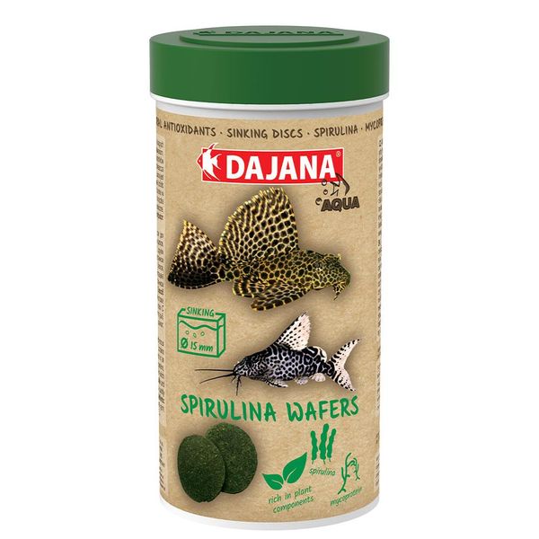 DAJANA SPIRULINA WAFERS Спец.Корм для донних травоїдних риб в таблетках/чіпсах 100 мл/40 г DP060А(5352) 1935217135 фото