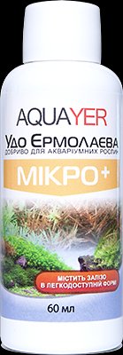 Добрива для рослин МІКРО+ 60мл, препарат для рослин, AQUAYER Удо Єрмолаєва в акваріум 1078293182 фото