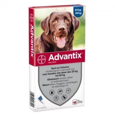 Краплі від бліх, кліщів Advantix АДВАНТИКС для собак 25-40 кг, 4 піпетки*4 мл (47254) 2028786112 фото