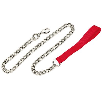 Поводок-металлическая цепь для собак Croci 1 м х 3 мм, нейлон красный, 025271 1975277507 фото