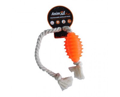 Іграшка AnimAll Fun граната з канатом, помаранчевий, 8 см 1380266745 фото