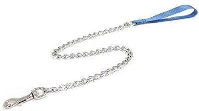 Поводок-металлическая цепь для собак Croci 1.1 м х 2 мм, нейлон синий, 025295 1975309043 фото