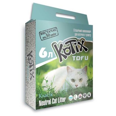 Соєвий наповнення KOTIX TOFU Classic 6 л/2,6 кг Котікс Класик 1629988029 фото