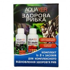 Aquayer Комплект "Здоровая рыбка" (Аквамед+Витамин), 2x60мл 1335744110 фото