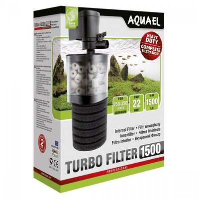 Фільтр внутрішній AQUAEL TURBO FILTER 1500 л/год PROFESSIONAL для акваріума 250-350 л, 22 W, 109404 2080643278 фото