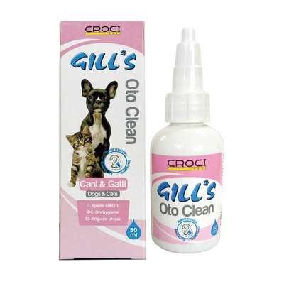 Гигиенические капли для чистки ушей у собак и кошек Croci Gill's Oto Clean 50 мл 2131337523 фото