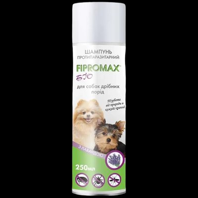 Шампунь FIPROMAX БиО противопаразитарный для собак мелких пород с лавандой, 250 мл, 150172 1929503619 фото