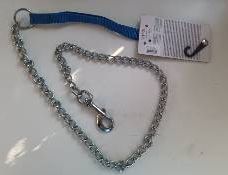 Повідець-металевий ланцюг для собак Croci 1 м х 4 мм, нейлон синій, 025318 1975326409 фото