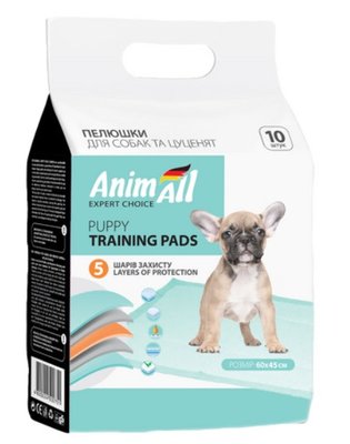 Пелюшки AnimAll Puppy Training Pads для собак та цуценят, 60 х 45 см, 10 штук 1575951992 фото