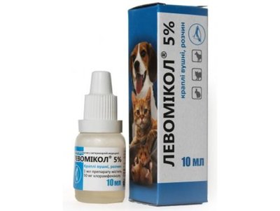 Левомікол Фарматон краплі вушні для собак, котів та декоративних гризунів 5% 10 мл С105 2114633062 фото