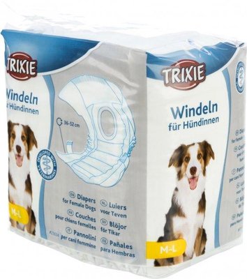 Trixie Подгузники для собак-девочек (сук) 36-52 см M-L 12 шт. (23634) 1688005360 фото