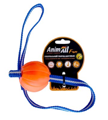Іграшка AnimAll Fun м'яч-тренінг з шлейкой, помаранчевий, 6 см 1389650347 фото