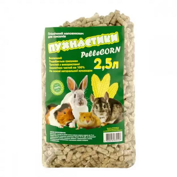 Кукурудзяний наповнювач Пушистіки PelleCorn 2.5 л 1737291733 фото