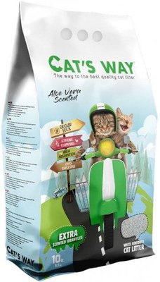 Бентонітовий наповнення для котів CAT'S WAY Алої Віра + зелені гранули, 10л 1629998315 фото