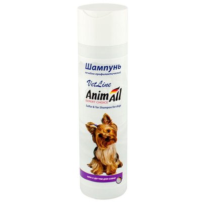 Шампунь AnimAll VetLine лікувальний з сіркою та дьогтем для собак, Енімал Ветлайн 2639, 250 мл 1861510709 фото