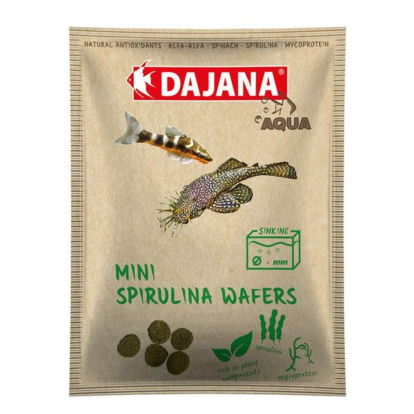 DAJANA SPIRULINA MINI WAFERS Спец.Корм для донных травоядных рыб в таблетках/чипсах 80 мл/10 г DP063S(1160) 2244384006 фото