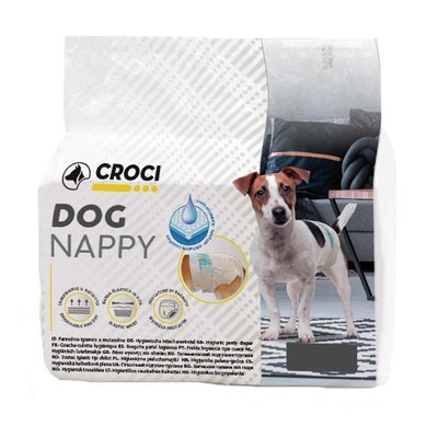 Подгузники для собак Croci XS, вес 1-2 кг, обхват 28-35 см, 14 шт 1638671153 фото
