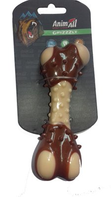 Игрушка AnimAll GrizZzly кость с ароматом мяса M бежево-коричневая 14х5см 1390664926 фото
