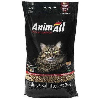 Древесный наполнитель Animall для котов 7.5 кг Энимал 1183569459 фото