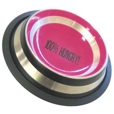 Миска Croci Fancy глазур рожева на гумовій кромці, C6059559 нержавіюча сталь, 0.7 л, 16.5 см 1638682139 фото