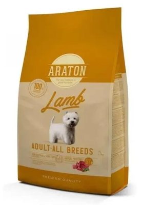 Полноценный сухой корм для взрослых собак с ягнятиной ARATON LAMB Adult All Breeds 3кг (ART45964) 1739792826 фото