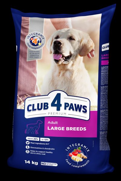 Сухой корм для собак крупных пород 1 кг (на развес) CLUB 4 PAWS Клуб 4 Лапы 1890577642 фото