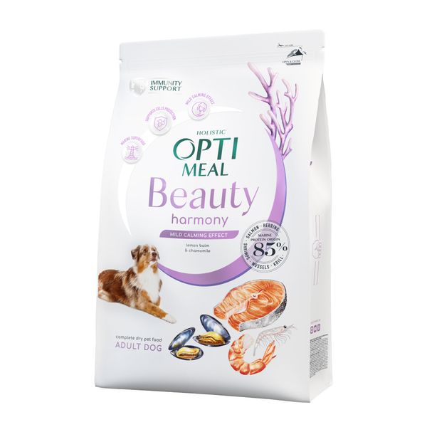 Optimeal Beauty Harmony Mild Calming Effect Сухой корм с морепродуктами для собак всех пород на развес, 500 г 2053018154 фото