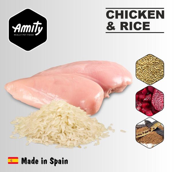 Сухий корм для собак всіх порід Amity PREMIUM Chicken & Rice з куркою та рисом, 3 кг (*) 2353519466 фото