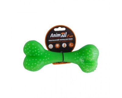 Игрушка AnimAll Fun кость 88115, зелёная, 12 см 1367292455 фото