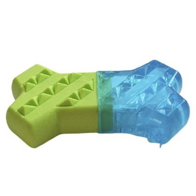 Іграшка AnimAll GrizZzly охолоджуюча для зубів Холодна кістка 9680 синьо-зелена 13,5х7,5х3,8см 1372690452 фото