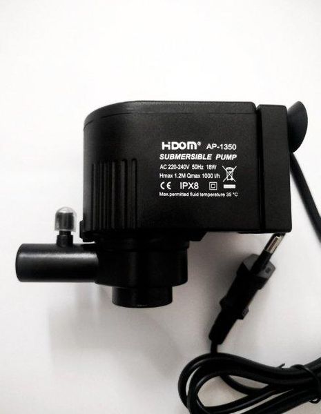 Турбіна Hidom AP-1350 (18W) 1000 л/год занурювальна помпа насос для акваріума до 200 л 1935408931 фото