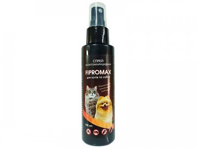 Спрей Fipromax (Фипромакс) противопаразитарный для котов и собак, 100мл (защита от блох и клещей 30дней) F-008 2084259110 фото