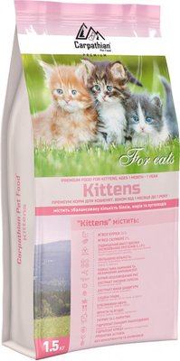 Carpathian Pet Food Kitten Сухой корм для котят от 1 до 12 месяцев, 1.5 кг (40916) 1778676010 фото