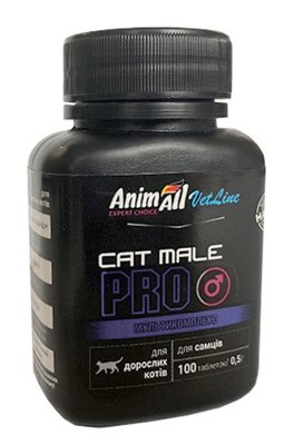 AnimAll VetLine CAT MALE PRO Вітаміни Мультикомплекс для дорослих котів 100 таб х 0,5 г 1609644665 фото