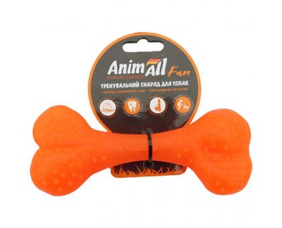 Игрушка AnimAll Fun кость 88122, оранжевая, 15 см 1367295115 фото