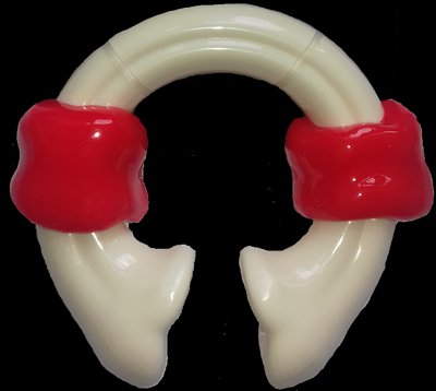 Іграшка AnimAll GrizZzly кістка-кільце червоно-біла 10.5 см 1391220829 фото