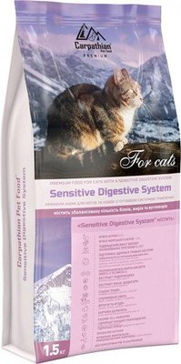 Сухий корм Carpathian Pet Food - Sensitive Digestive System для котів з чутливим травленням, 1.5 кг 1596744169 фото