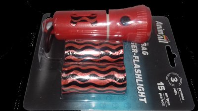 Диспенсер-Led-фонарик со сменными пакетами Animall (3 рулона по 15 пакетов) MA 6604 красный 1376175533 фото