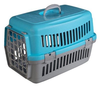 Перенесення для кішок та собак до 12 кг з пластиковими дверима Animall CNR-102 (48.5х32.5х32.5 см) сіро-блакитний 1588806892 фото