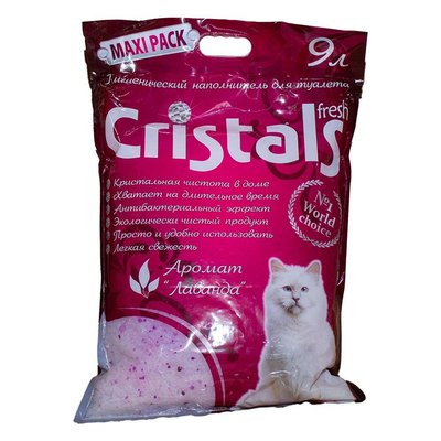 Cristals Fresh силикагелевый наполнитель для котов с ароматом лаванды 9 л 1669369105 фото