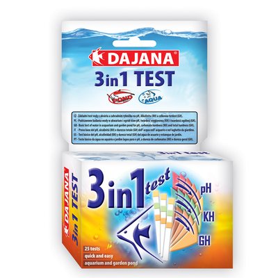 DAJANA 3in1 Test Експрес тест 3 в 1 (pH, KH, GH води), 25 шт. DP600(D277) 2003212268 фото