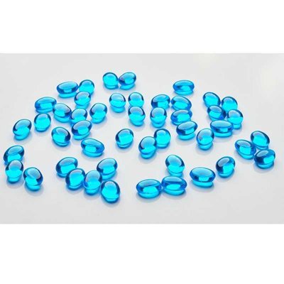 Цветные камешки декор аквариума Resun (Ресан) MagicBeans Crystal Blue голубые 17×13×7 мм, 45 г MB50B 310638 1994618274 фото